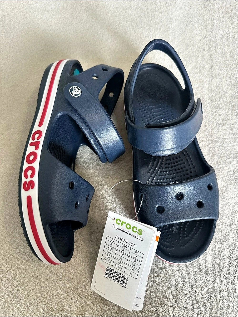 Crocs Crocband Clog Crocband Sandals Blue & Red 2 NWT